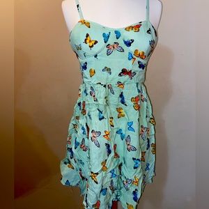 Beautiful butterfly green dress